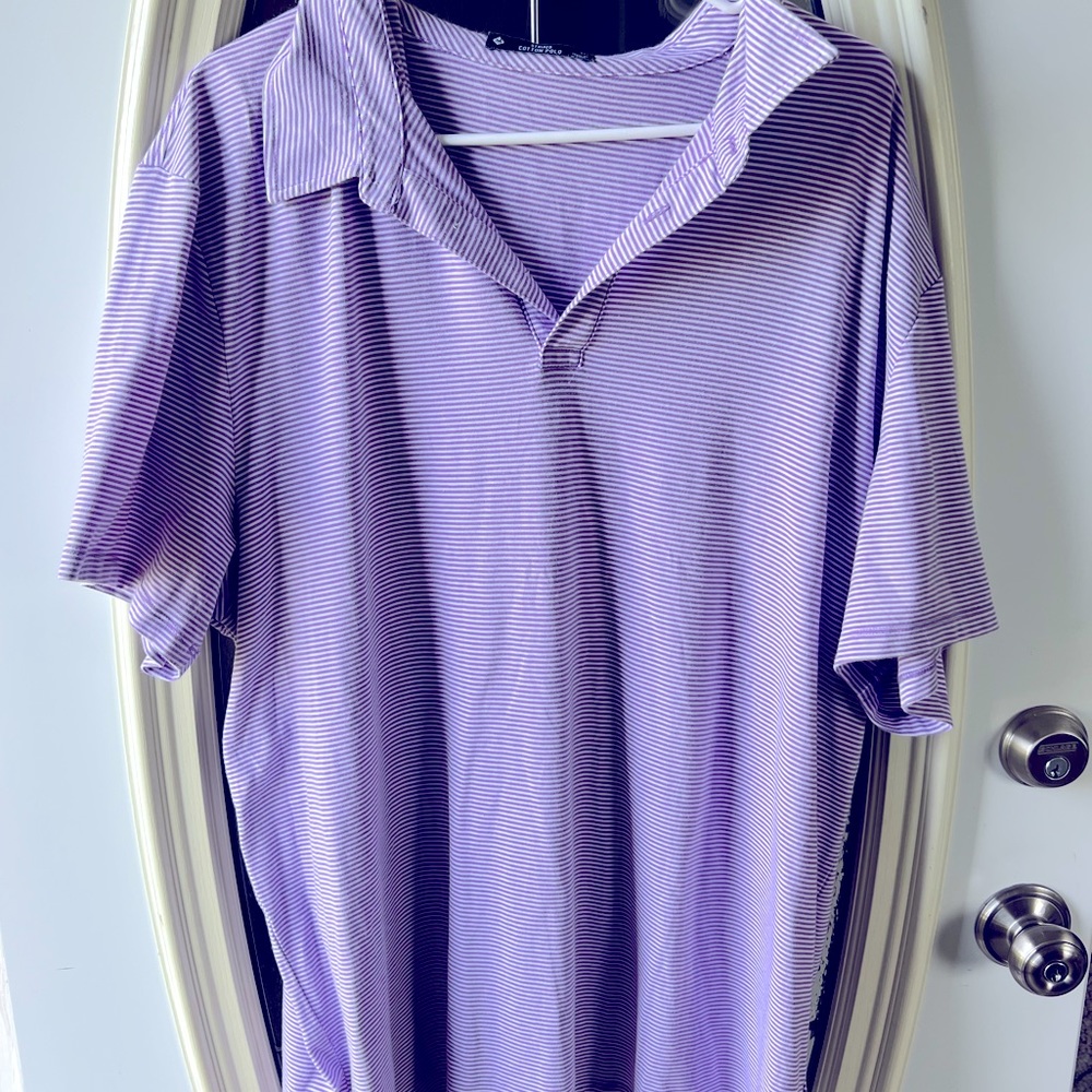 XXL purple cotton polo